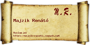 Majzik Renátó névjegykártya